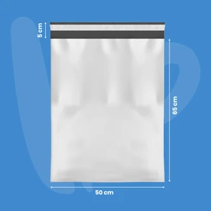 Baskısız Bantlı Kargo Poşeti -55+65+5-100ADET