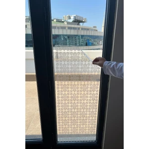 Akıllı Kağıt Cam Dekoru Tutunma Özellikli Şeffaf Gri Renk Kar Tanesi Desenli 58-500CM
