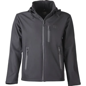 Huğlu Outdoor Siyah Kapüşonlu Softshell Mont