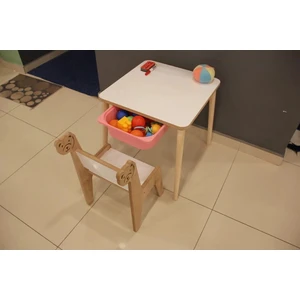 Ayaz Design Ahşap Yazsil Masa Sandalye Aktivite Eğlence Merkezi