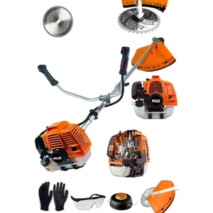 Germany 4x4 Quadron Çift Metal Şanzıman Yan Tipi Benzinli Motorlu Ot Çalı Çim Biçme Makinesi
