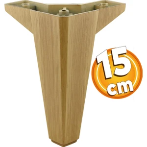 Sedir Lüks Mobilya Kanepe Sehpa Tv Ünitesi Koltuk Ayağı 15 cm Ahşap Desenli Kahverengi Baza Ayakları