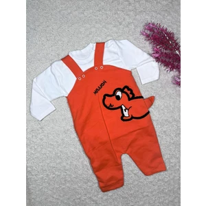 Erkek Dino Badili Bahçıvan Tulum 3-6-9 Ay