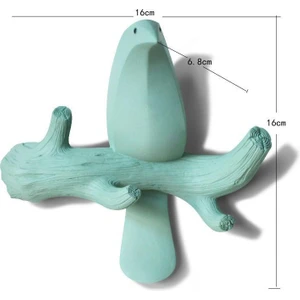 Dekoratif Tekli Kuş Modern Duvar Askılık Dekoru Dal Üstünde Kuş Duvar Dekoru