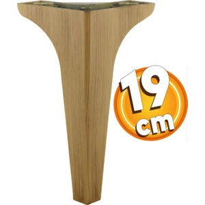 Sedef Lüks Mobilya Kanepe Sehpa Tv Ünitesi Koltuk Ayağı 19 cm Ahşap Desenli Kahverengi Baza Ayakları