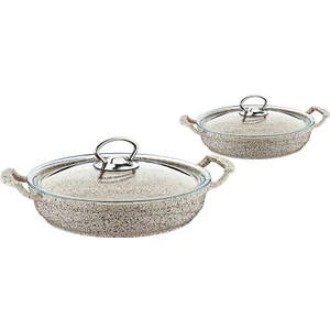 Oms 4 Parça Kumbeji  Döküm Granit Sahan Seti 3286