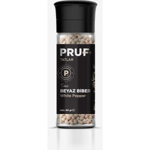 Beyaz Biber Tane 60 Gr. Cam Şişe Değirmen Kapak