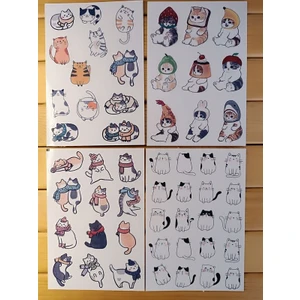 EyER Shoping Cats Kediler Etiket Sticker