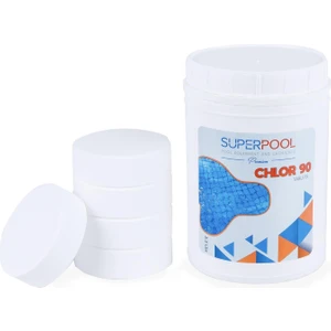 SPP Superpool Superchlor 90 TB %90 Premium Tablet Klor 1 KG 5 Adet Havuz Kimyasalı