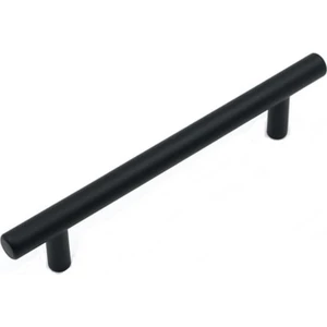 Alüminyum Paslanmaz Mat Siyah 160 mm Mobilya Kulp Çap:12 mm