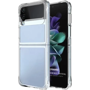 Samsung Galaxy Z Flip 4 Kılıf Non Yellowing Crystal Clear Sararma Önleyici Kristal Şeffaf