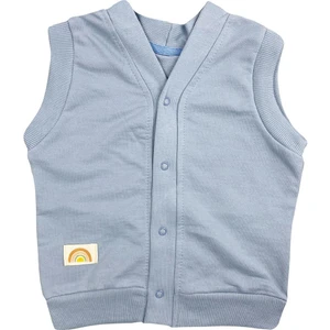 Basic Çıtçıtlı Bebek Yelek Mavi