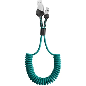 Cep Telefonu Için Tip -C USB Yay Kablosu 2A Hızlı Şarj Kablosu Veri Senkronizasyon Teli - Yeşil (Yurt Dışından)
