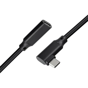 90 Derece USB C Uzatma Kablosu Dik Açısı USB 3.1 Type Erkek/kadın - Siyah (Yurt Dışından)
