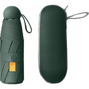 12 Katlanır Kapsül Şemsiye Anti -Uv Rüzgar Şemsiye - Yeşil (Yurt Dışından)