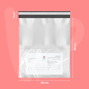 Baskısız Bantlı Cepli kargo Poşeti - 48*55+5 - 100ADET