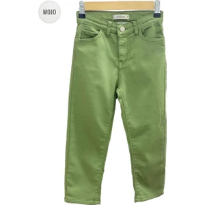 Mojo Unisex Çocuk Full Likralı Renkli Denim Pantolon 2321 Haki