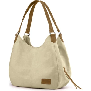 Cappadocia Vintage 3286 Lonia Kadın Kremj Ekru Kanvas Pamuklu Günlük Omuz El Tote Çantası