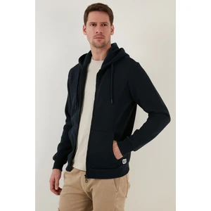 Slim Fit Kapüşonlu Fermuarlı Içi Tüylü Yumuşak Şardonlu Kışlık Sweat Erkek Sweat 5905340