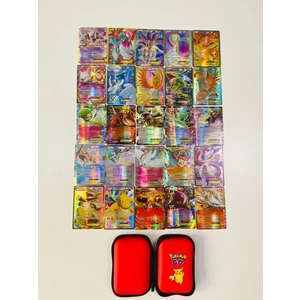 Pokemon Ex Oyun Kartı 25 Adet Özel ve Parlak Kart ve Koruma Çantası