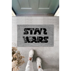 Dormot Home Modern Dijital Baskı - Gri Star Wars Paspas- 45X70CM Kapı Önü Paspası