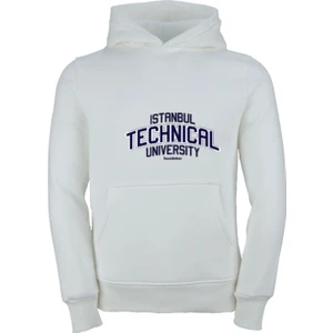 İTÜ Vakfı Kapüşonlu Ekru Sweatshirt