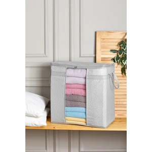 Pencereli Saklama Çantası 50 x 45 x 30 cm -  Gri Benekli