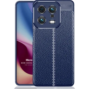 Xiaomi Mi 13 Kılıf Deri Dokulu Silikon Lacivert