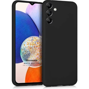 Matte Silicone Samsung Galaxy A14 Kılıf Siyah