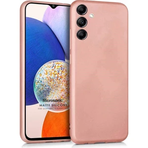Matte Silicone Samsung Galaxy A14 Kılıf Rose Gold