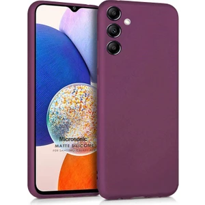 Matte Silicone Samsung Galaxy A14 Kılıf Mor