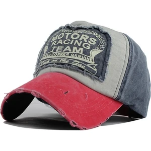 Szykd Yetişkin Renk Kontrast Retro Mektup Beyzbol Kapağı Karpuz Kırmızı + Lacivert  (Yurt Dışından)