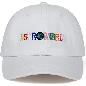 Szykd Astroworld Baba Şapka Unisex Pamuk Işlemeli Beyzbol Şapkası Beyaz  (Yurt Dışından)