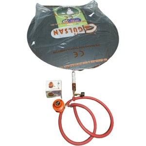 Tüplü Sac Ocak 80CM Dedantörlü Set Kavurma Gözleme Ekmek Yufka Sacı