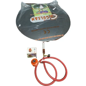 Tüplü Sac Ocak 75 cm Dedantörlü Set Kavurma Gözleme Ekmek Yufka Sacı