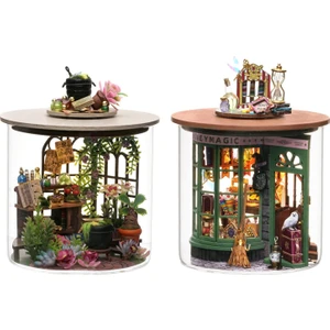 2pcs Dıy Minyatür Dollhouse Minyatür Ev El Sanatları Hediye Oyuncakları Doğum Günü ve Bahçe (Yurt Dışından)