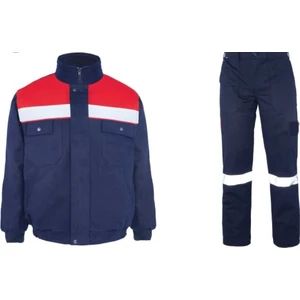 İş Takımı 7/7 Gabardin Kapitoneli Reflektörlü