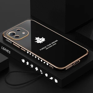 Shin-Wo Xiaomi Mi 11 Lite Için Telefon Kılıfı Silikon Elektrolizle Kaplanmış Darbeye Dayanıklı Kapak (Yurt Dışından)