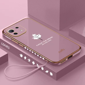 Shin-Wo Xiaomi Mi 11 Lite Için Telefon Kılıfı Silikon Elektrolizle Kaplanmış Darbeye Dayanıklı Kapak (Yurt Dışından)