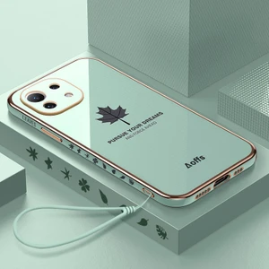 Shin-Wo Xiaomi Mi 11 Lite Için Telefon Kılıfı Silikon Elektrolizle Kaplanmış Darbeye Dayanıklı Kapak (Yurt Dışından)