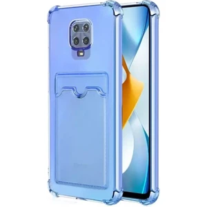 Xiaomi Redmi Note 9 Pro Kılıf Kartlıklı Darbe Korumalı Silikon + Ekran Koruyucu