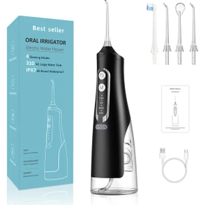 The Beauty Shop Oral Dental Irrigator Taşınabilir Su Jeti Flosser Şarj Edilebilir USB 4 Modu (Yurt Dışından)