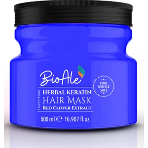 Güçlendirici ve  Elektriklenme Karşıtı Saç Maskesi Bitkisel Keratin + Kırmızı Yonca Özü 500 ml