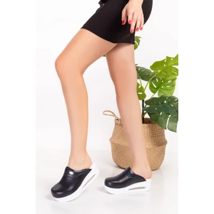 Nur Medikal Giyim Lacivert Kapalı Airmax Terlik Bayan Sabo Terlik 901 Lacivert