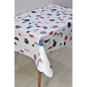 Dede Ev Tekstil  Elyaf Astarlı Silinebilir Pvc Muşamba Masa Örtüsü C134-1CLBRGEO