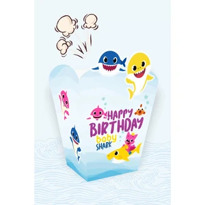 Baby Shark Temalı Popcorn Kutusu (Mısır) 8'li