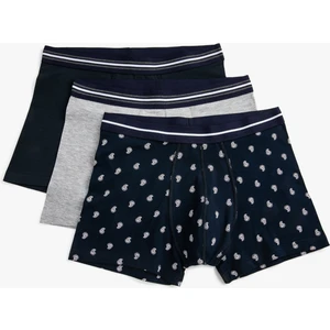 3'lü Boxer Seti Baskılı Pamuklu