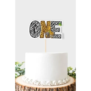 Safari Temalı One (1) Pasta Süsü *kalın Kağıt