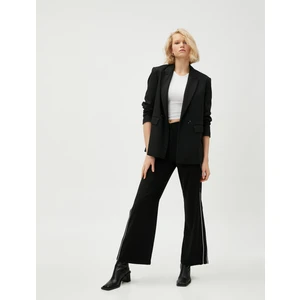 Ispanyol Paça Pantolon Biye Detaylı