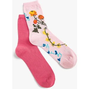 2'li Çiçekli Soket Çorap Seti